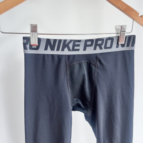 Nike Pro Boys Youth Medium Black Gym Sports Pants Athletic Wear Football - Picture 3 of 6