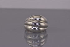 Sterling Silver 16mm Polished Triple Puffy Domed Band Ring 9g 925 Sz: 8
