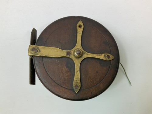 2x Vintage Wooden Centrepin Fishing Reels - Set Brass Fittings-Fishing Equipment - Picture 12 of 21
