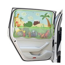 Car Window Shade for Baby, Blackout Car Window Curtain with Green-Dinosaurs