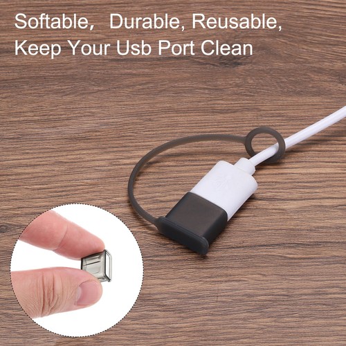 35pcs USB Port Cover Anti Dust PC USB Female Port Cover Transparent Black - Photo 4/5