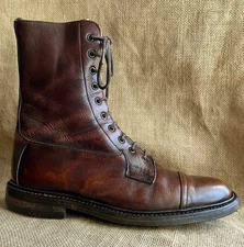 RARE Vintage Tricker's Mens Brown Leather Boots US 8.5. FREE Shipping