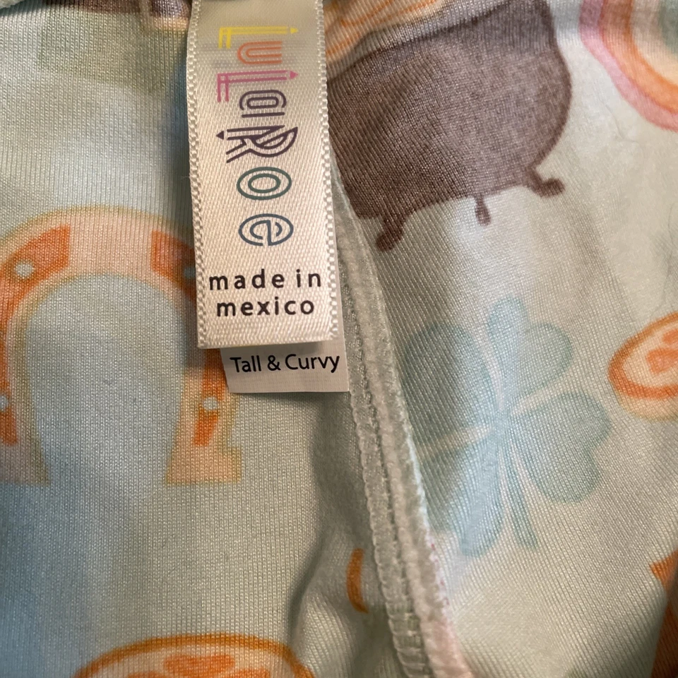 LuLaRoe Mujer TC Leggings "Unicornio" Día de San Patricio Estampado Lote Foto 4 de 4