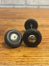 Original Louis Marx Lot 3 Tire Wheel Hard Rubber Replacement Parts 1.5"