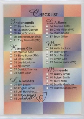1994 Skybox Premium Checklist #199 3c7