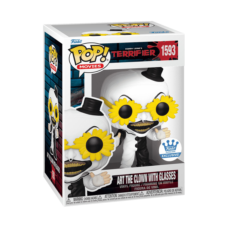 Funko Pop! Terrifier: Art the Clown with Glasses #1593 Funko Excl. w/ Protector