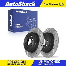 Rear Drilled Slotted Brake Rotors for Acura TL 2003-2011 Honda Element V6