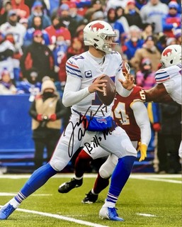 JOSH ALLEN HAND SIGNED 8X10 BUFFALO BILLS QUARTERBACK BILLS MAFIA INSCRIPTION