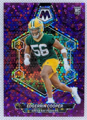 2024 Mosaic No Huddle EDGERRIN COOPER RC Rookie PURPLE DISCO Prizm /50 Packers