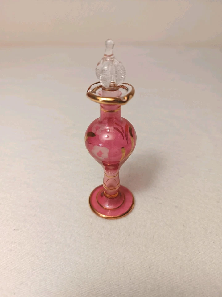 Orientalische Parfum Flakons Rosa Rot Gold | 2er Set | Handgeblasen Ägypten - Bild 3 von 3
