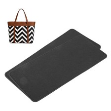 2pcs Felt Bag Base Shaper Handbag 14.76x6.69" 3mm Thick, Black