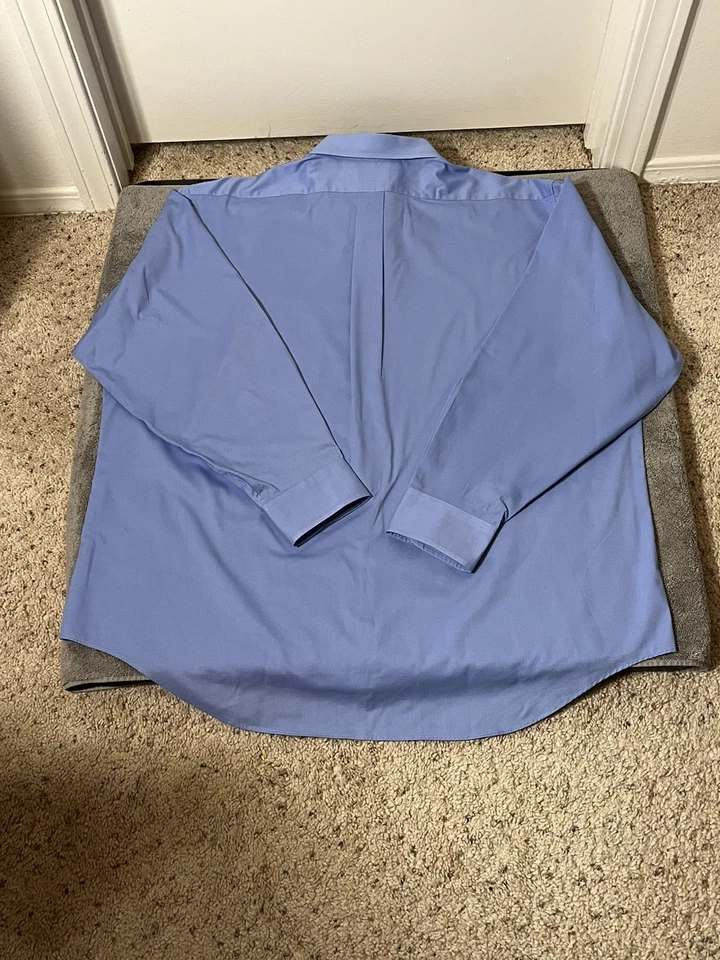 CHAPS мужчин синий саржи повседневное платье на пуговицах XXL 18,5 34-35 LS - Изображение 3 из 4