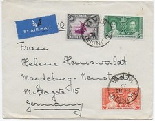 KUT: Kilindini, airmail 1937 to Magdeburg