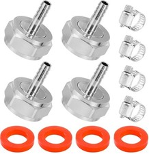 Keg Coupler Barb Connector, 1/4'' Beer Barb G5/8 Thread Hex Nut 4pcs