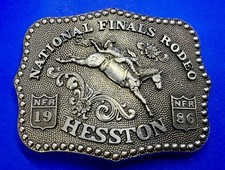 1986 NFR Hesston National Finals Rodeo Commemorative Limited Belt Buckle