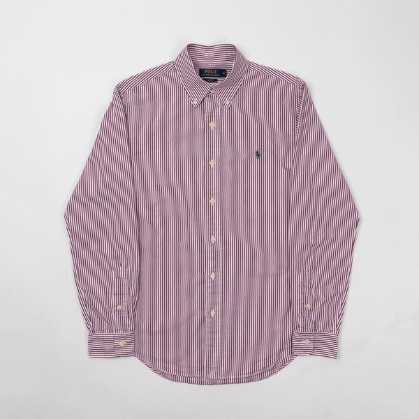 Men Polo Ralph Lauren Shirt Burgundy Cotton 36 / S