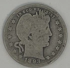 1893-O Barber / Liberty Head Quarter – 25 Cents (Silver)