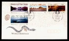 DR WHO 1996 AUSTRALIA FDC WORLD HERITAGE COMBO R66824