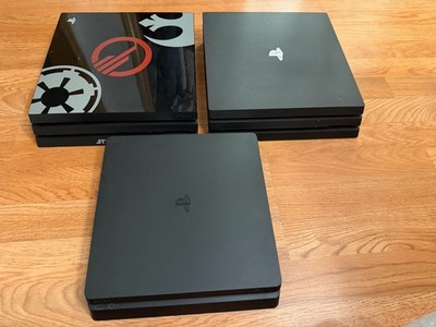 Lot Of 3 Ps4 Consoles Sony PlayStation 4 Pro STAR WARS Slim 1TB