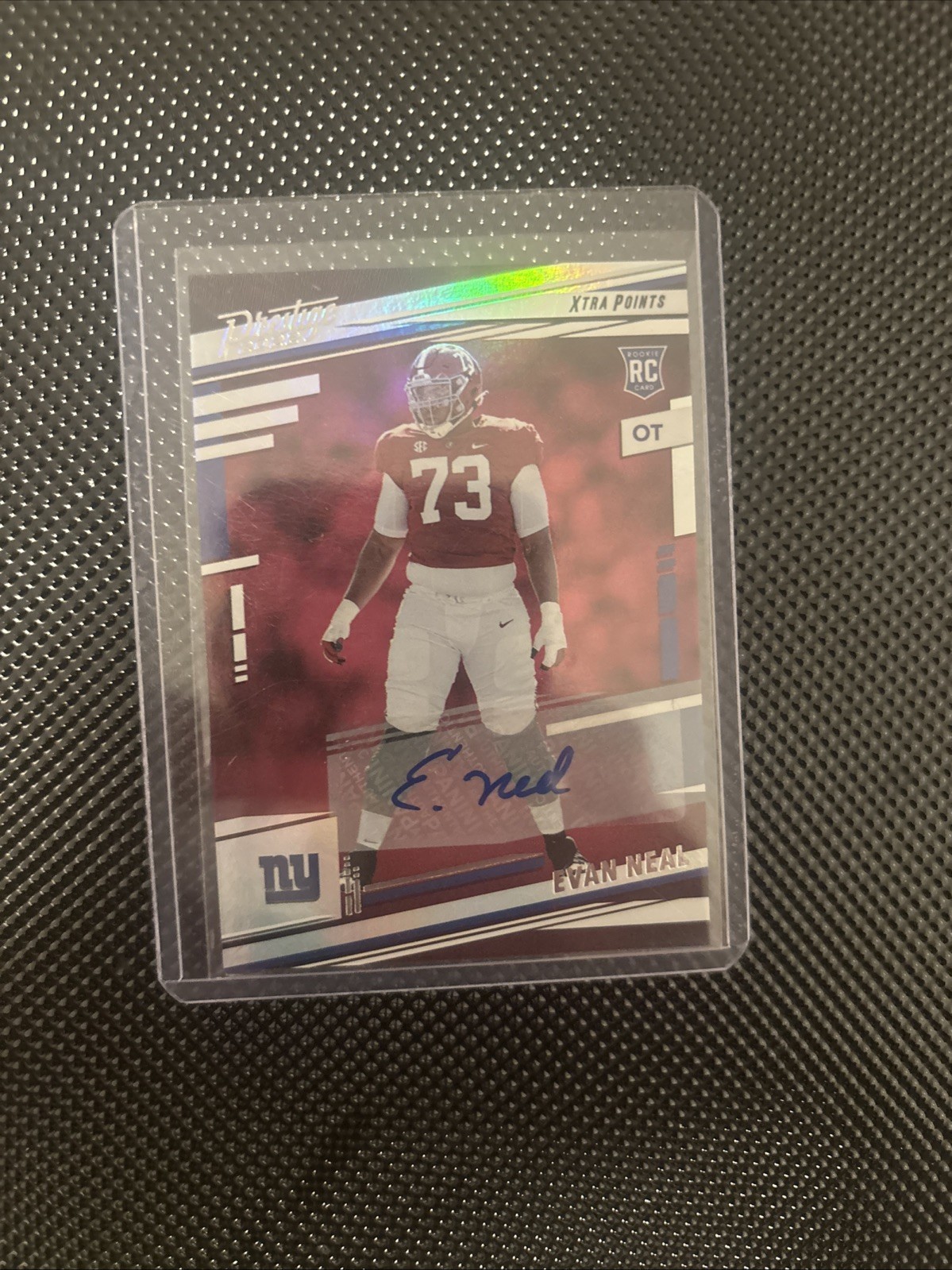 Evan Neal Panini Prestige #364 Xtra Points Premium Signature