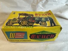 VTG SSS Japan Tin Old Timer Truck Friction Powered Toy w/ Original Box 1960s