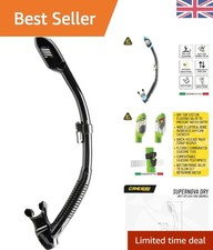 Advanced Black Dry Snorkel - Antispruzzi con Tubo Liscio per Appassionati di Immersioni