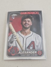 Blaze Alexander 2024 Topps Chrome Update Series Rookie Debut Card #USC62 CHROME. rookie card picture