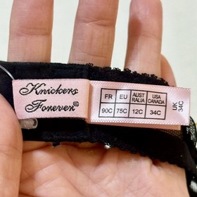 Agent Provocateur Darla Black/Pink Bra Floral Lace Corset Detail Size 34C NWT