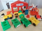 Mixed Lot of Vintage Little People Vehicles Cars Little Tikes Service Station