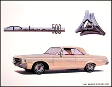 1964 Dodge Polara 500 Mopar Art Print Lithograph 64
