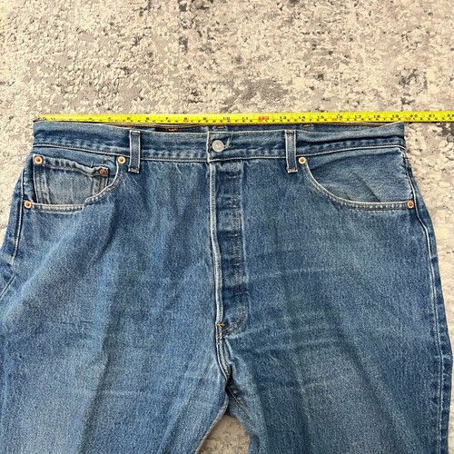 Jeans de mezclilla vintage Levis 501xx con botones talla 38 x 32 azul - Imagen 5 de 10