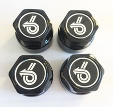 Silver Power 6 Logo Hex Center Cap Inlay Set W Snap Ring - Set Of 4