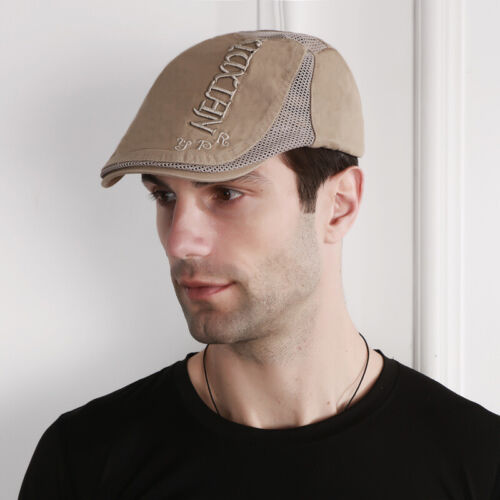 Summer Men Breathable Mesh Ivy Cap Beret Newsboy Hat Gatsby Cap Cabbie Flatcap │ - Picture 22 of 44