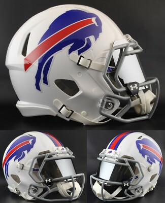 BUFFALO BILLS NFL Football Helmet with MIRROR CHROME Visor / Eye Shield