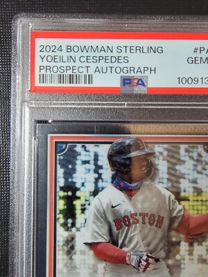 Yoeilin Cespedes 2024 Bowman Sterling Prospect Auto PSA 10 GEM 