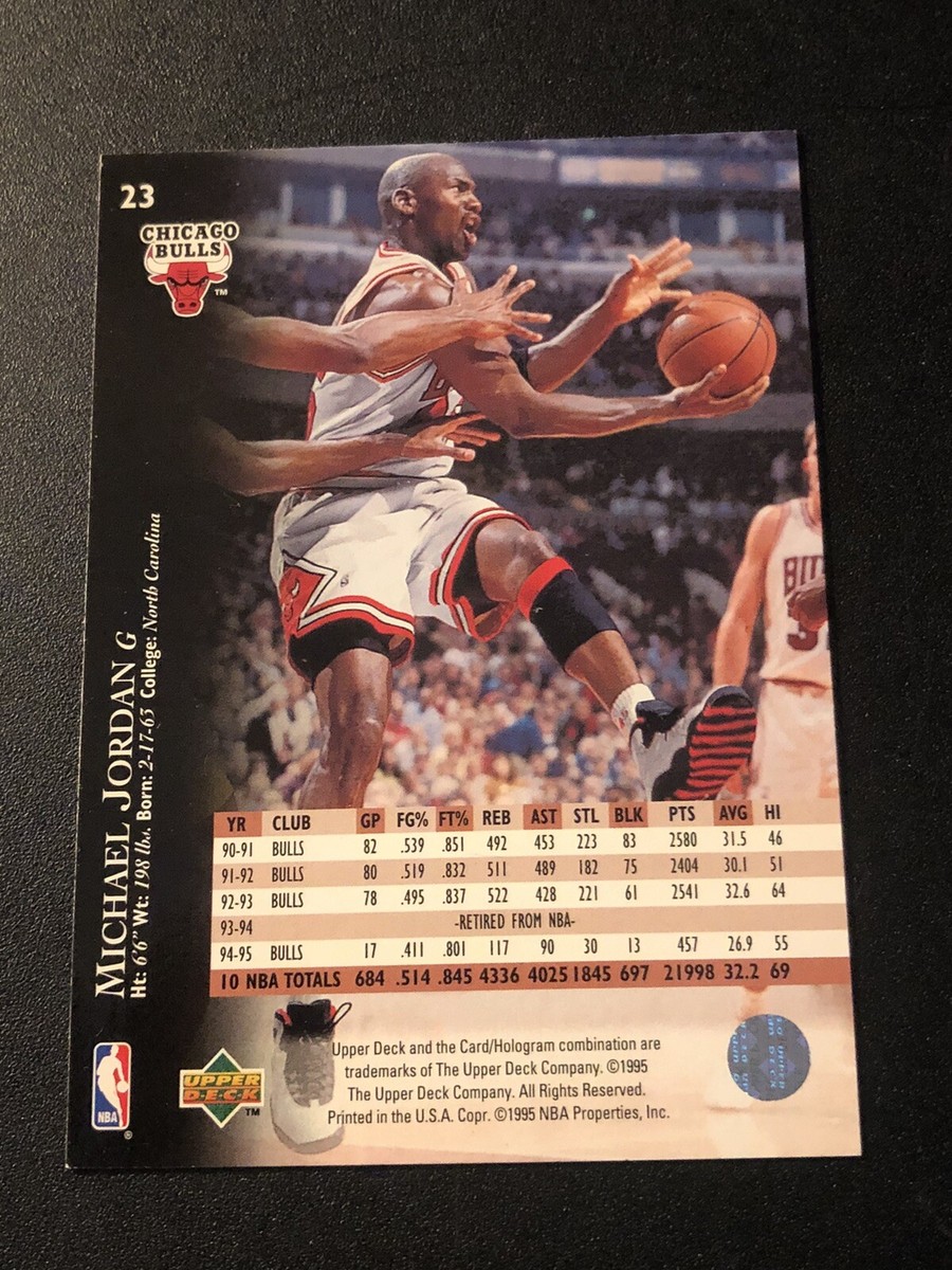 1995-96 Upper Deck Electric Court Michael Jordan #23 HOF | eBay