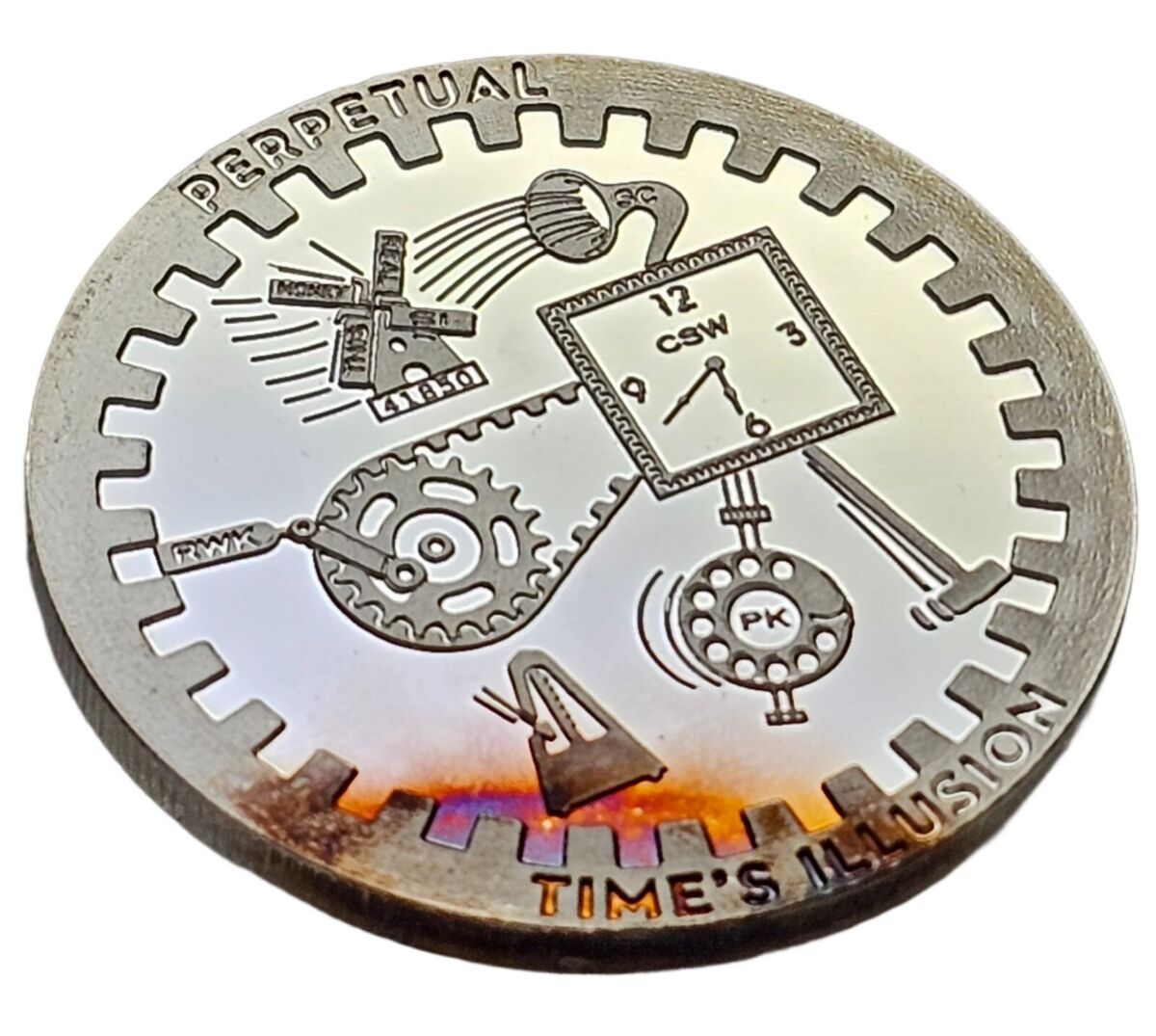 Perpetual Time's Illusion Chautauqua Silver Works 1 Oz .999 Perpetual Time's Illusion Chautauqua Silver Works 1 Oz .999