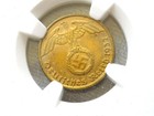NGC MS-64 NAZI GERMAN SWASTIKA 1937-D 5 ReichsPfennig COIN 3rd-REICH MINT UNC! — photo 3