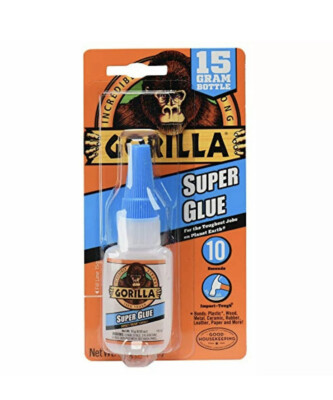 Gorilla Super Glue 15 Gram, Clear, (Pack of 1)