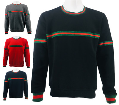 Herren Sweatshirt Pullover gestreift Herren Fleece Pullover Top Pullover Jersey Strickwaren