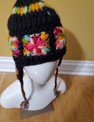 Napal Wool Multicolor Knit Earflap Headband Hat Nepal Earflap Hat - Etsy main image 4