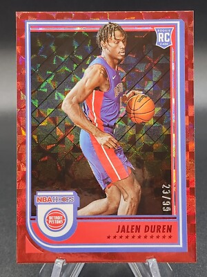2022-23 NBA Hoops Jalen Duren #243 Hyper Red Asia /99 RC Rookie 