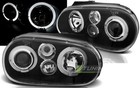 Paire de feux phares VW Golf 4 de 09/1997 a 09/2003 angel eyes noir - LPVW60