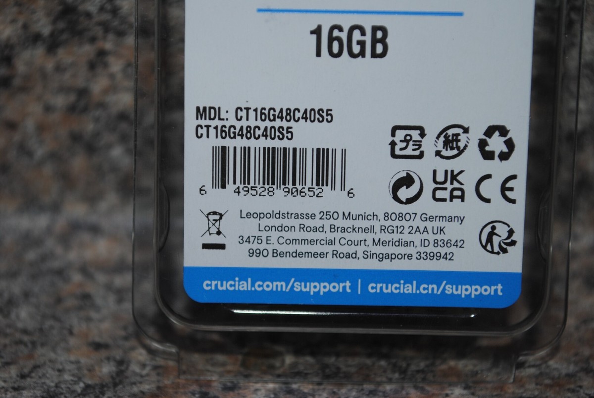メモリー Crucial DDR5 SODIMM 4800mhz 16GBx2 Crucial 32GB DDR5 RAM Kit (2x16GB), 4800MHz CL40 Laptop