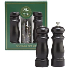 Chef Specialties 6" Salem Ebony Pepper Mill & Salt Shaker Gift Set