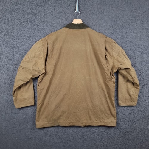 LL BEAN Jacket Mens 2XL Khaki Barn Field Coat BRITISH MILLERAIN Waxed Flannel - Picture 8 of 14