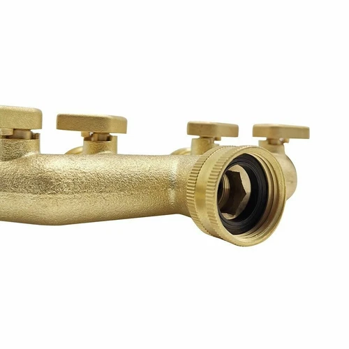 All Brass 4 way Garden Hose Splitter with shut off Valves 3/4 standard tap - Picture 9 of 9