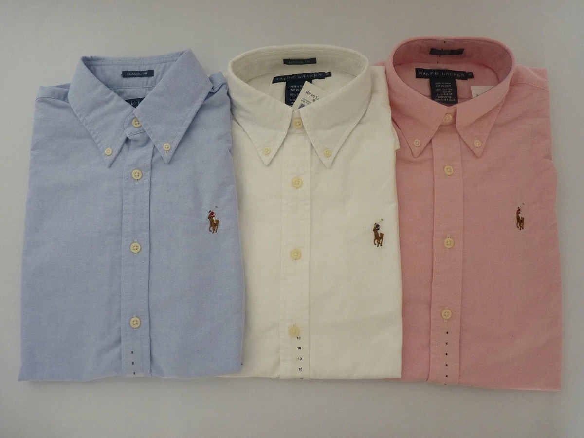 NWT Polo Ralph Lauren Long Sleeve Oxford Women Button Down Shirt