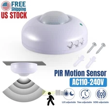 US Surface Mount PIR Ceiling Occupancy Motion Sensor Detector Light Switch 360°