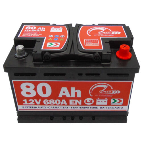 Batteria auto 80 Ah SPEED L3 680A Spunto - Positivo Destra DX - Produzione ITA - Foto 1 di 9
